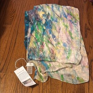 Multicolor waterfalls Tie-Dye Scarf